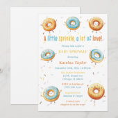 Invitation Gâteaux Donuts Modifiables Bébé Garçon Sprinkle (Devant / Derrière)