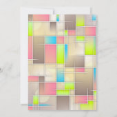 Invitation Gâteaux et cocktails Design géométrique Anniversai (Dos)