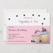 Invitation Gâteaux Et Fête D'anniversaire Thé (Devant)