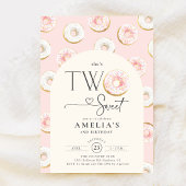 Invitation Gâteaux roses Deux Douceux 2e anniversaire