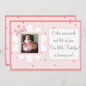 Invitation Gâteaux & snacks et beaucoup de plaisir, premier a (Devant / Derrière)