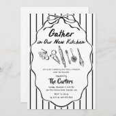 Invitation Gather in Our New Kitchen Housewarming (Devant / Derrière)
