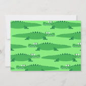 Invitation Gator Alligator Crocodile Enfants 1er fête d'anniv (Dos)
