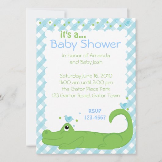Invitation Gator et Blue Birds (Devant)