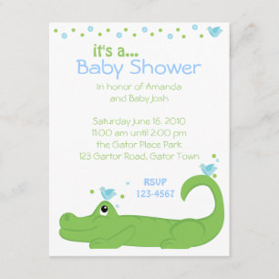 Invitation Gator et Blue Birds