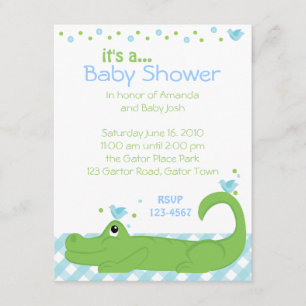 Invitation Gator et Blue Birds