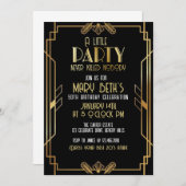 Invitation Gatsby, Art Deco, murder mystery, Soirees (Devant / Derrière)