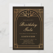 Invitation Gatsby Art Déco Nouveau Cadre Roaring 20 ans Anniv (Devant)