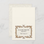 Invitation Gatsby Art Déco Nouveau dentelle Faux Gold Tulip (Devant / Derrière)