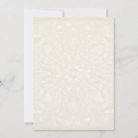Invitation Gatsby Art Déco Nouveau dentelle Faux Gold Tulip (Dos)