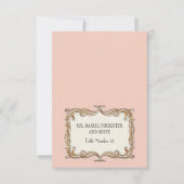 Invitation Gatsby Art Déco Nouveau Dentelle Faux Or Tulipe (Devant)