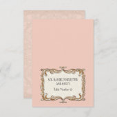 Invitation Gatsby Art Déco Nouveau Dentelle Faux Or Tulipe (Devant / Derrière)