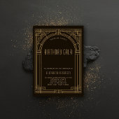 Invitation Gatsby Déco Nouveau Cadre Roaring 20s Anniversaire