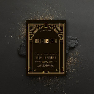 Invitation Gatsby Déco Nouveau Cadre Roaring 20s Anniversaire