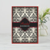 Invitation Gatsby noir blanc damask paris nuptiale Douche (Debout devant)