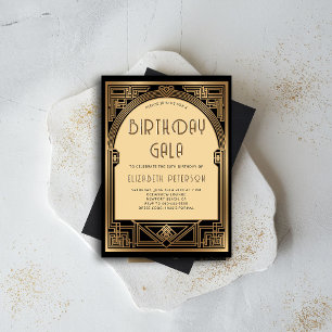 Invitation Gatsby Party Roaring 20s Arch Art Déco Anniversair