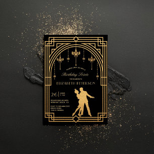 Invitation Gatsby Roaring 20s Chandeliers Déco Anniversaire d