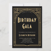 Invitation Gatsby Roaring 20s Interdiction Deco Arch Annivers (Devant)