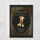 Invitation Gatsby Roaring Twenties Art Déco Flapper Anniversa (Devant)