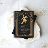 Invitation Gatsby Speakeasy Roaring 20 Flapper Dance Annivers