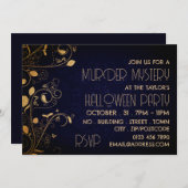 Invitation Gatsby Style, Meurtre Mystère Halloween Party (Devant / Derrière)
