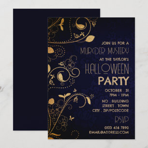 Invitation Gatsby Style, Meurtre Mystère Halloween Party