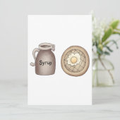 Invitation Gaufre et petit déjeuner au pot de sirop d'érable (Debout devant)