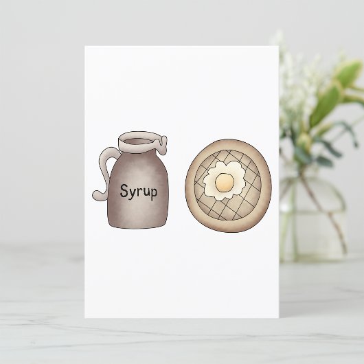 Invitation Gaufre et petit déjeuner au pot de sirop d'érable