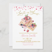 Invitation Gaufre rose douce pour la Saint-Valentin Déjeuner (Devant)