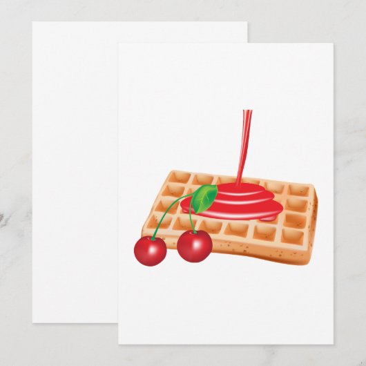 Invitation gaufres cerises (Devant / Derrière)