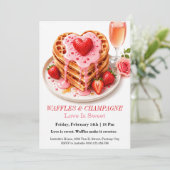 Invitation Gaufres et Champagne pour un Brunch de (Debout devant)