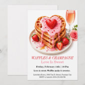 Invitation Gaufres et Champagne pour un Brunch de (Devant / Derrière)