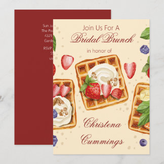 Invitation Gaufres et Vœux Brunch de Mariage