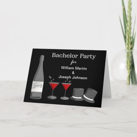 Invitation Gay Bachelor Party (Devant)