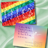 Invitation Gay Dance Party Dancing Skeleton Rainbow Flag LGBT
