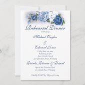 Invitation Gay Grooms Regency Roses bleus (Devant)