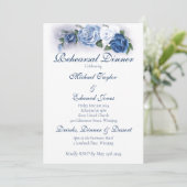 Invitation Gay Grooms Regency Roses bleus (Debout devant)