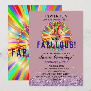 Invitation Gay LGBTQ N'importe quel âge Fabuleux arc-en-ciel 