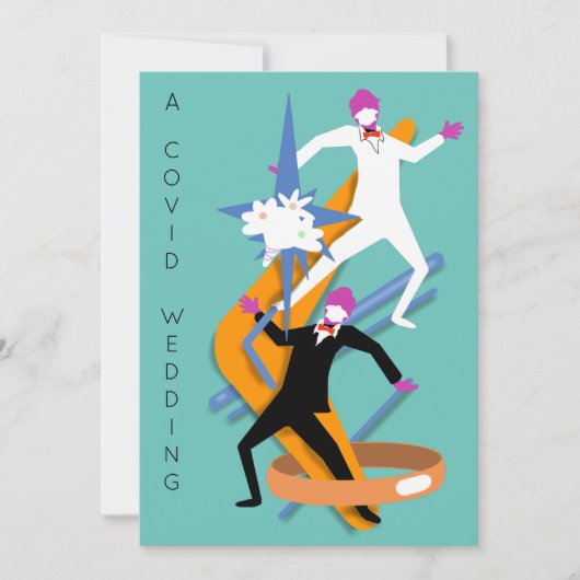 Invitation GAY MALE MARIAGE COVID par Slipperywindow (Devant)