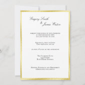 Invitation Gay Mariage Tuxedos White Roses Gold Foil (Dos)