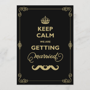 Invitation Gay mariage vintage classique à deux moustaches re