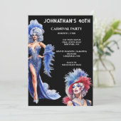 Invitation Gay party lgbtq anniversaire drag queen thème (Debout devant)