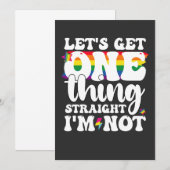Invitation Gay Pride LGBT Obtient Une Chose Je ne suis pas (Devant / Derrière)
