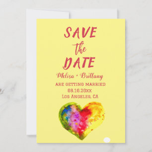 Invitation Gay pride LGBT Rainbow Marriage Mariage
