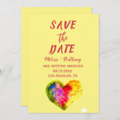 Invitation Gay pride LGBT Rainbow Marriage Mariage (Devant / Derrière)