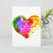 Invitation Gay pride LGBT Rainbow Marriage Mariage (Debout devant)