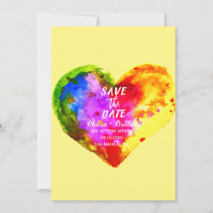 Invitation Gay pride LGBT Rainbow Marriage Mariage