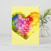 Invitation Gay pride LGBT Rainbow Marriage Mariage (Debout devant)