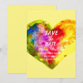 Invitation Gay pride LGBT Rainbow Marriage Mariage (Devant / Derrière)