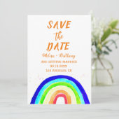 Invitation Gay pride LGBT Rainbow Marriage Mariage (Debout devant)